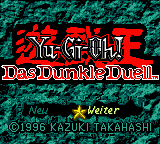 Yu-Gi-Oh! Duel Monsters III: Tri-Holy God Advent title screen for GameBoy Color